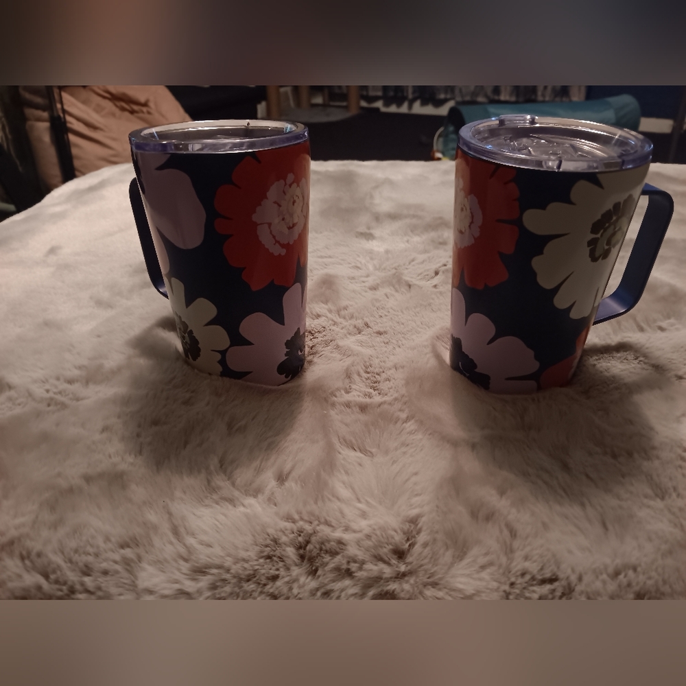 Set of Starbucks travel mugs & blackberry sage black tea